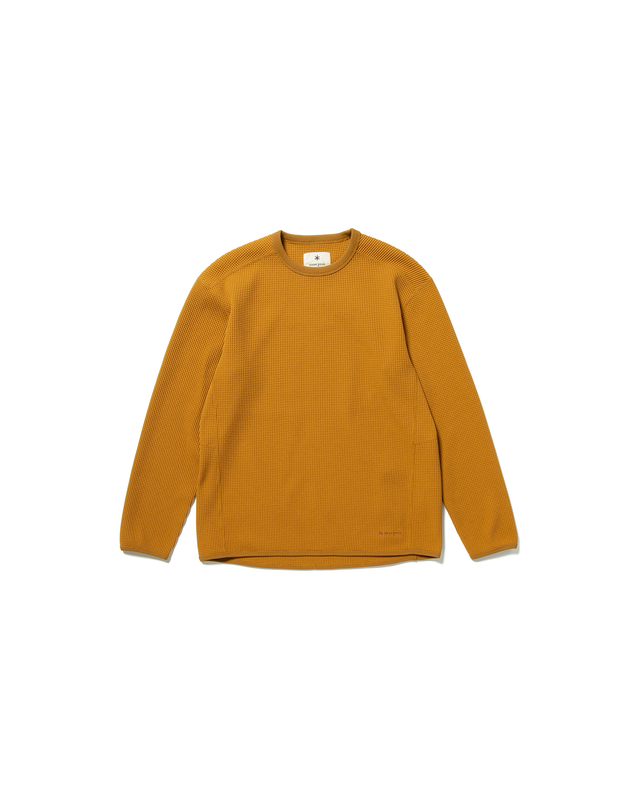 Snow Peak Dry Waffle Long Sleeve T-Shirt, yellow.