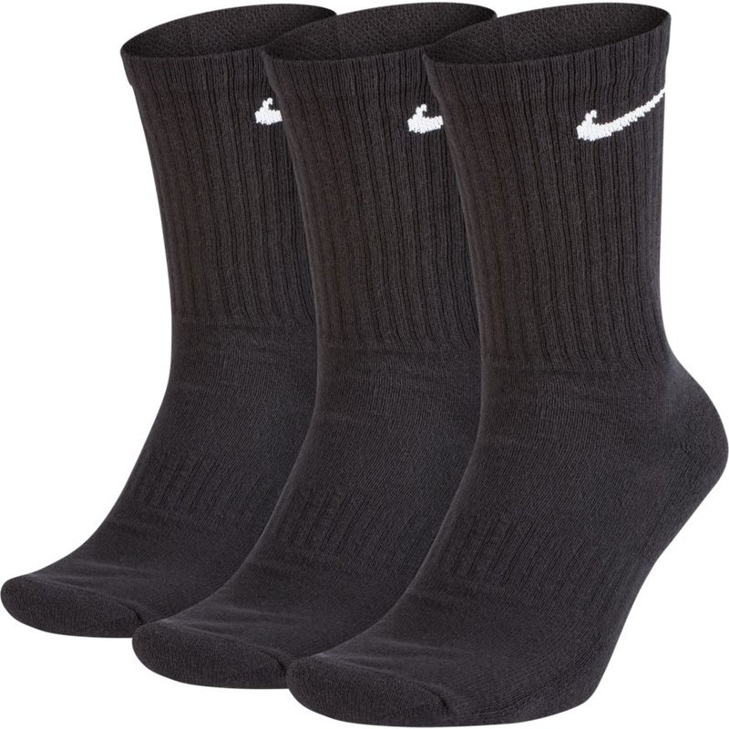 Nike Everyday Cotton Cushioned Crew Socks 3 pack, black