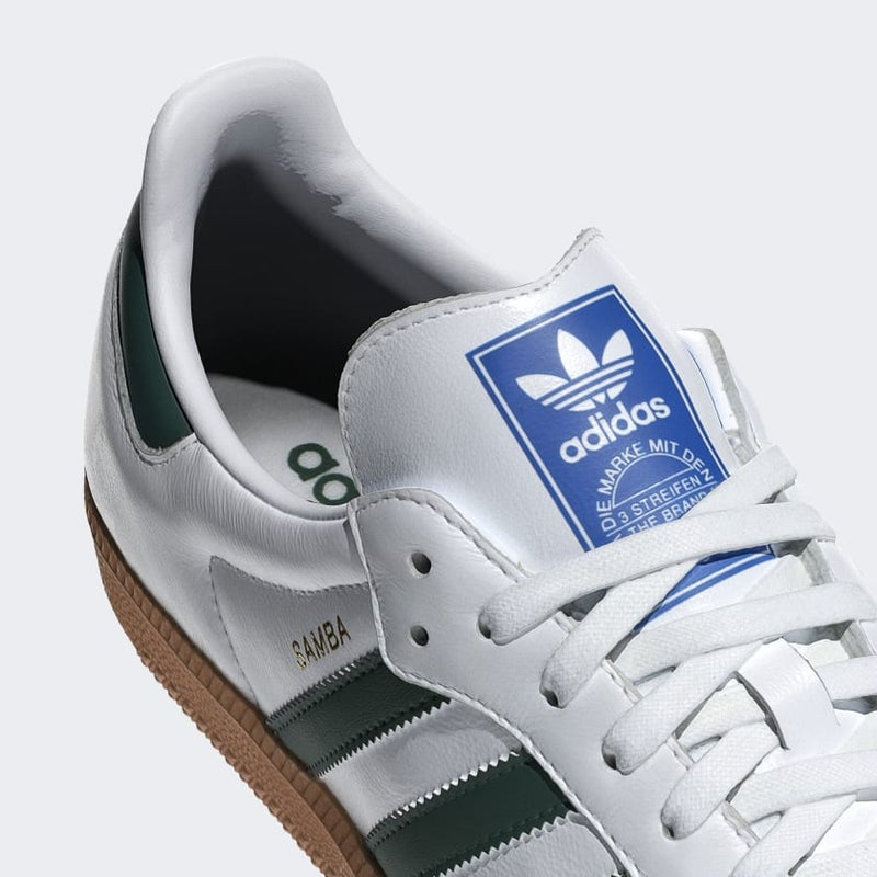 adidas Samba OG, cloud white / collegiate green / gum