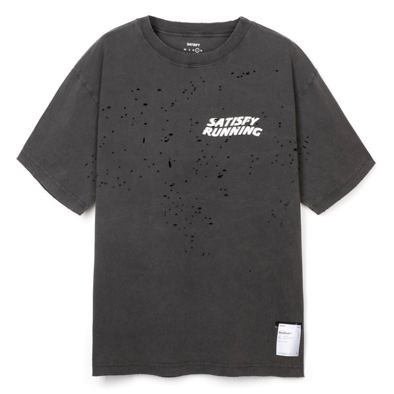 Satisfy MothTech&trade; Chest Logo T‑Shirt, aged black.