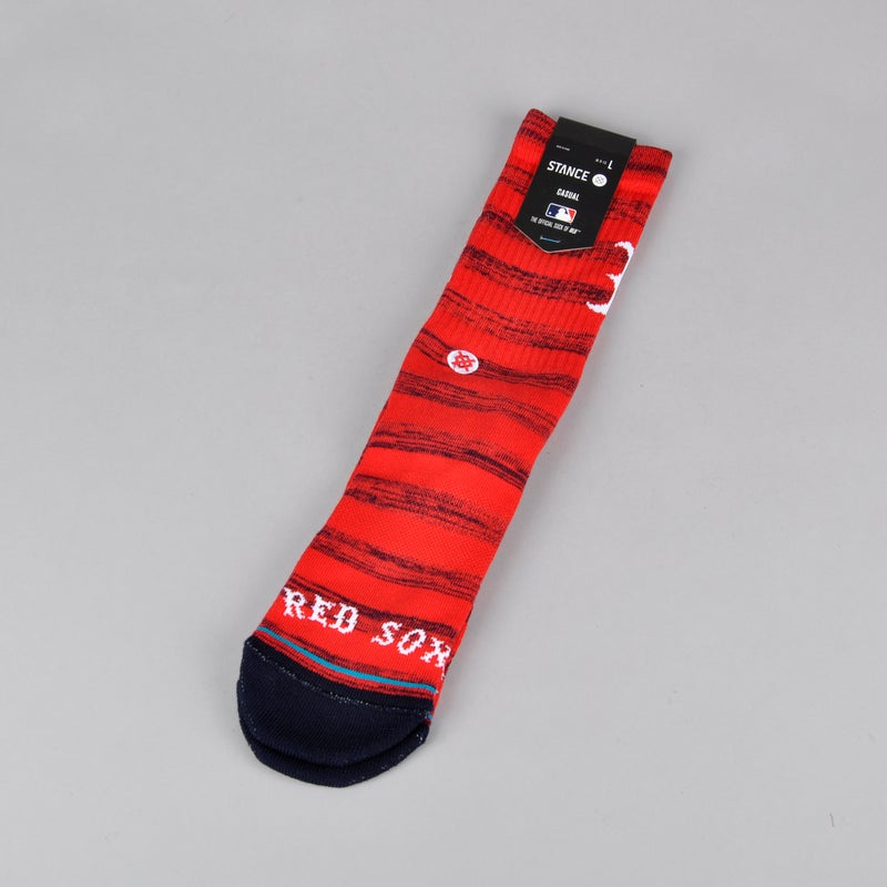 Stance Red Sox Twist Crew Sock, red