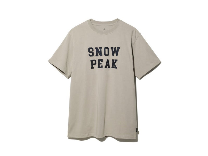 Snow Peak Felt Logo Tee, beige