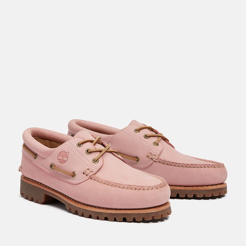 Timberland Authentic Boat Shoe, medium pink nubuck.