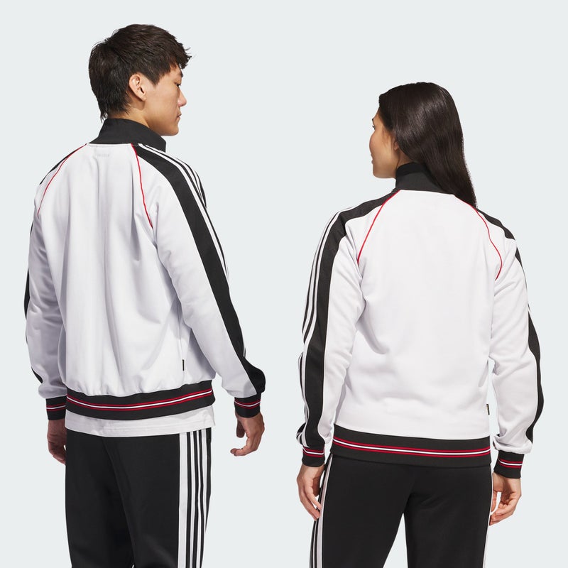 adidas Tyshawn Track Jacket, crystal white / black / better scarlet