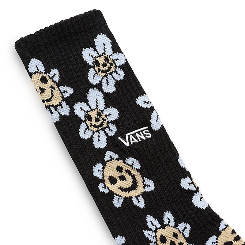 Vans Trippy Grin Floral Socks, black