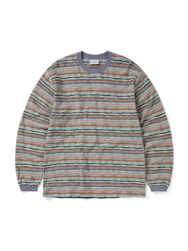 thisisneverthat Wave Jacquard L/S Tee, pale peach