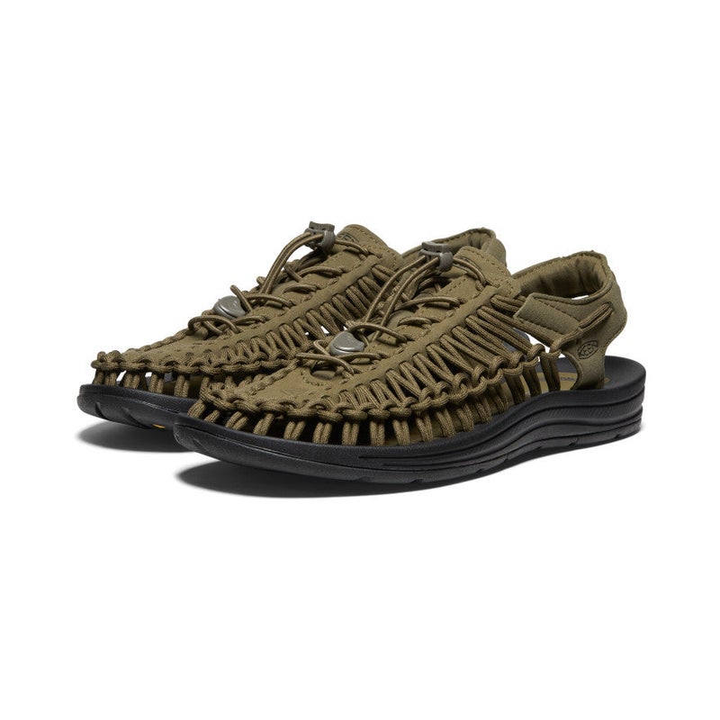 KEEN Men's UNEEK, dark olive / black