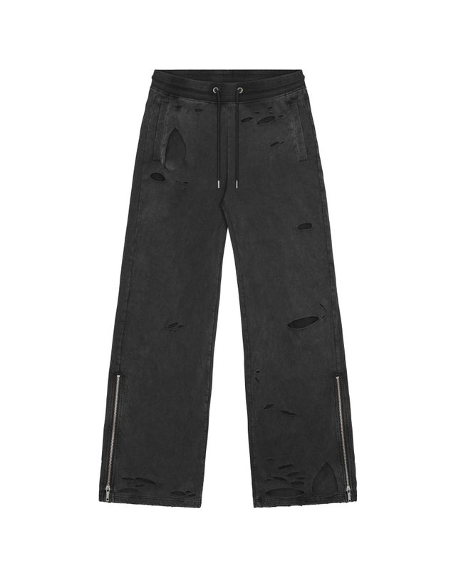 Racer Raw Sweatpants, black