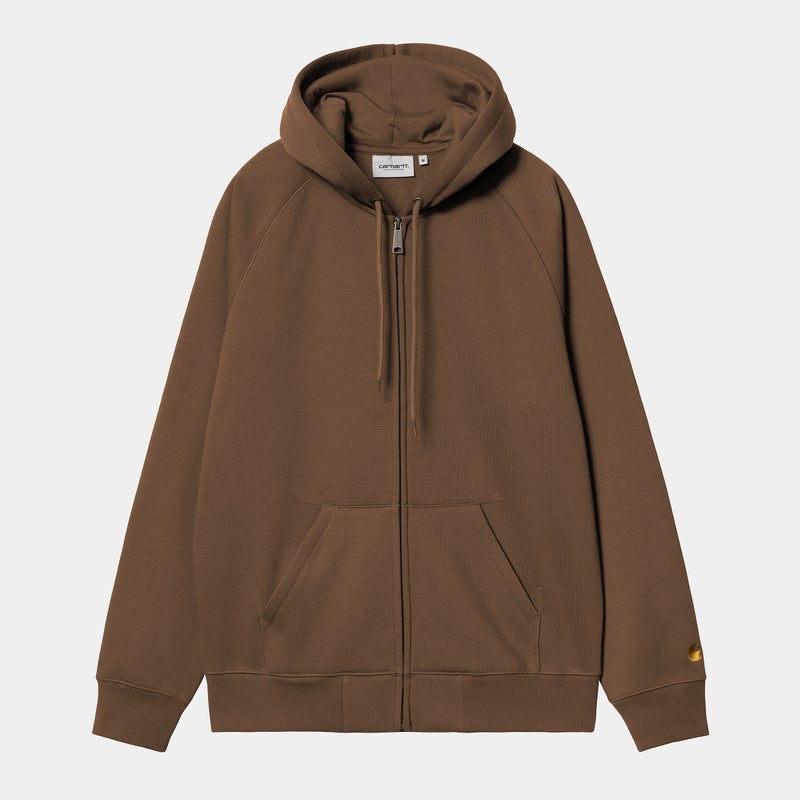 Carhartt Hooded Chase Jacket, chocolate / gold