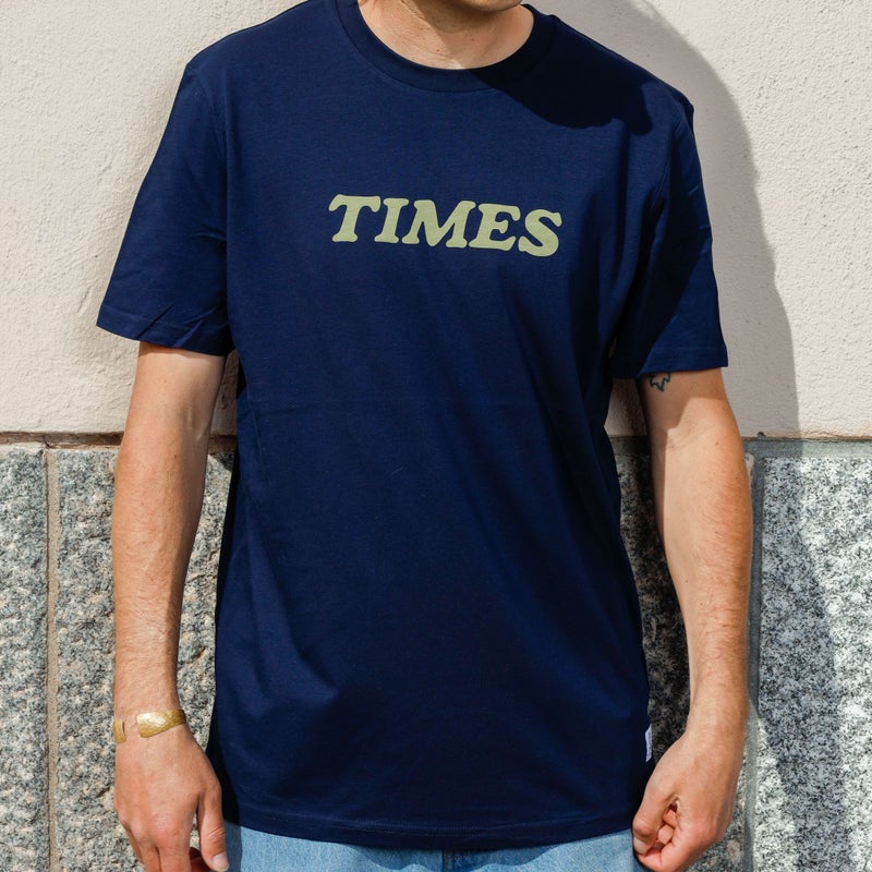 Times Classic Logo tee, navy