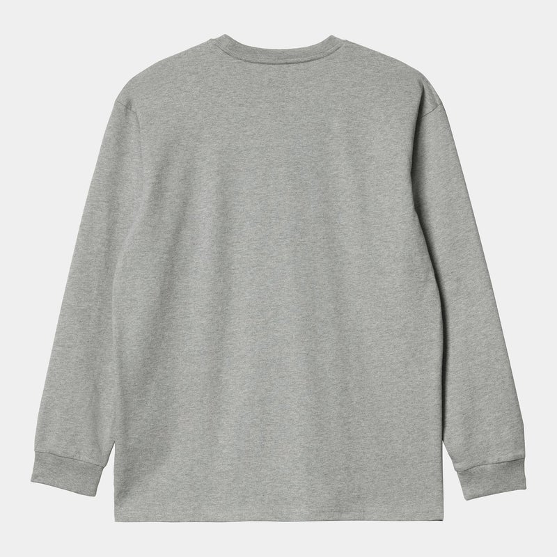 Carhartt L/S Chase tee, grey heather / gold