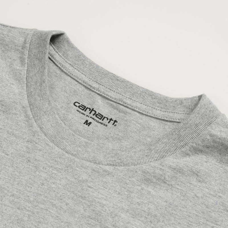 Carhartt L/S Chase tee, grey heather / gold