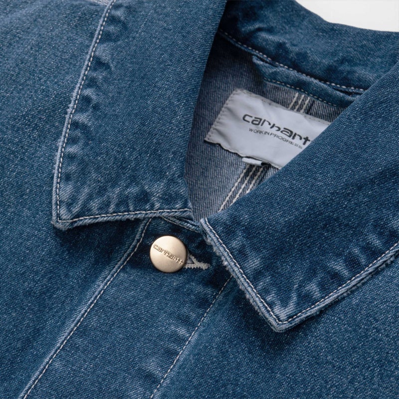 Carhartt Michigan Coat, blue mid worn wash