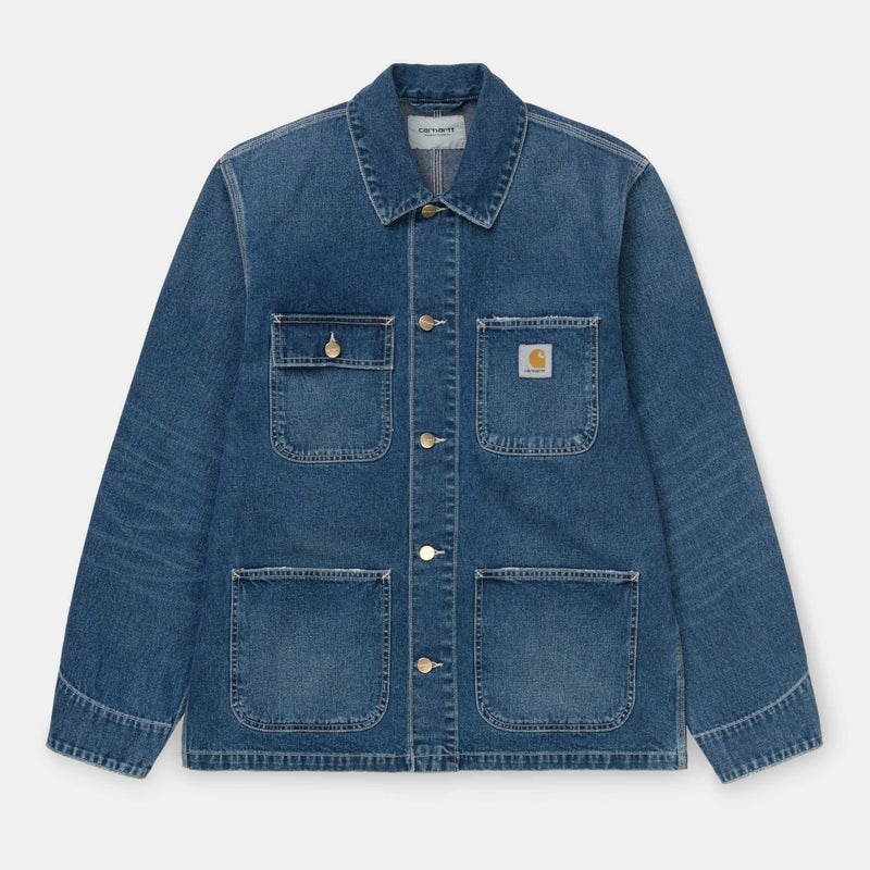Carhartt Michigan Coat, blue mid worn wash