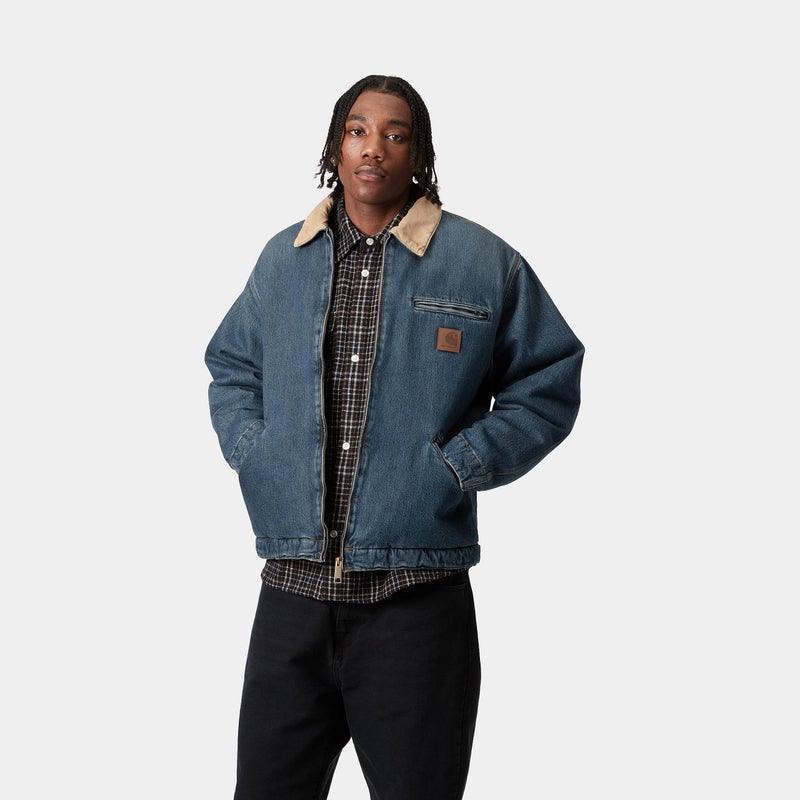 Carhartt OG Detroit Jacket (Winter), blue / hamilton brown (worn used wash)