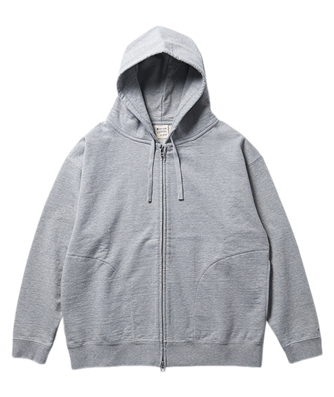 Snow Peak Recycled Cotton Zip Up Hoodie, grey
