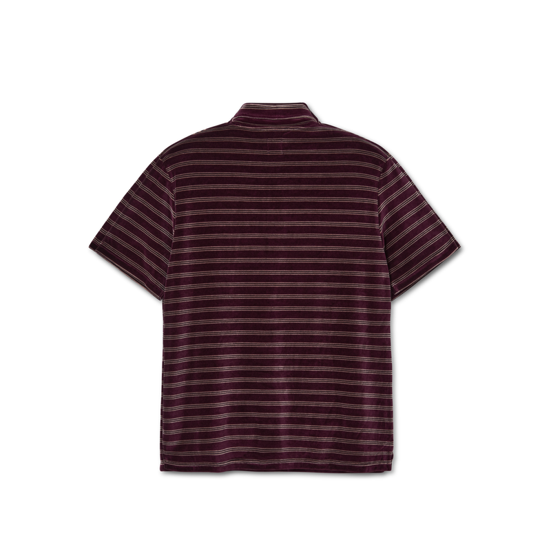 Polar Velour Polo Shirt, wine