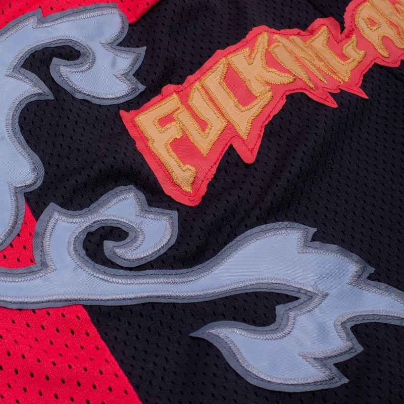 Fucking Awesome Muay Thai Basketball Short, red / black