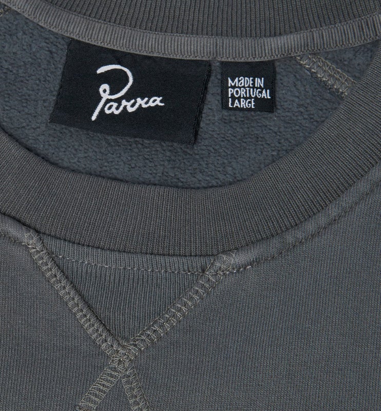 Parra Logo Crew Neck sweatshirt, charcoal