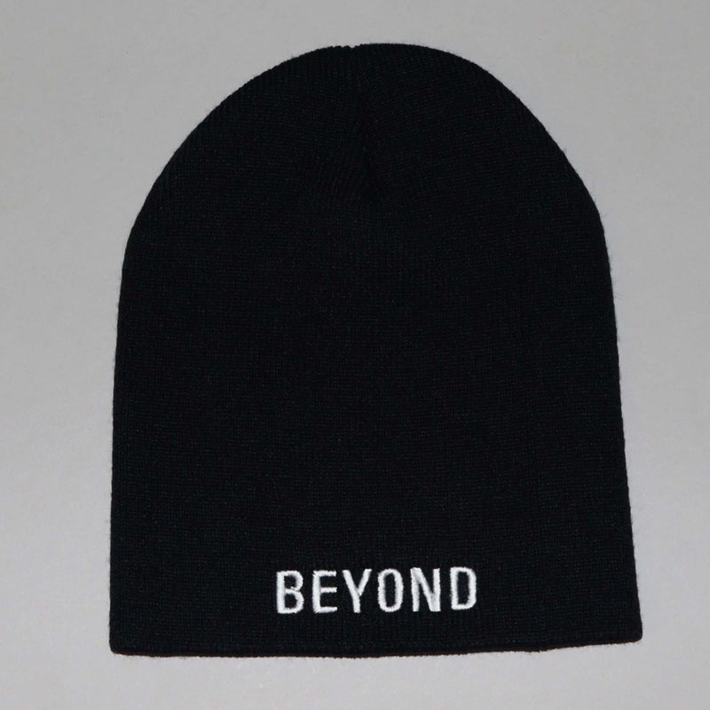 Beyond Brand Text Logo Beanie, black
