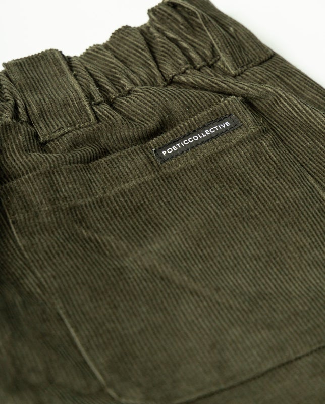 Poetic Collective Poet Pants, olive corduroy
