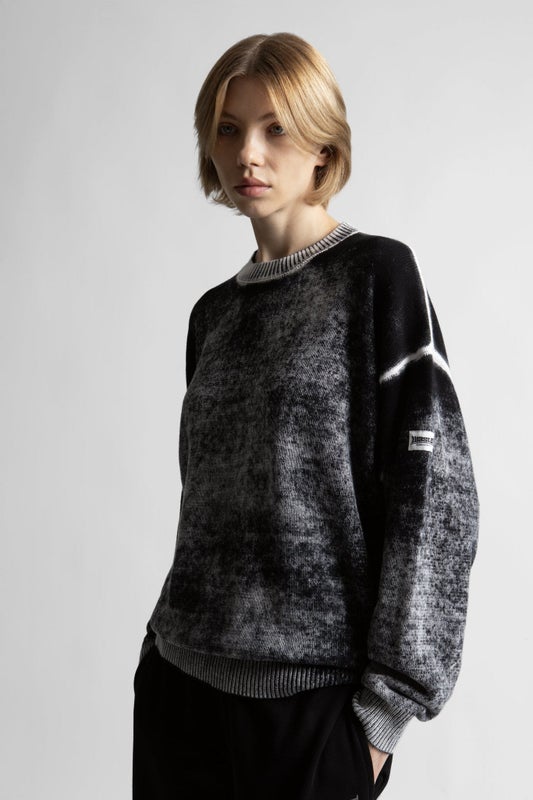 Wasted Paris Ashes Knit Sweater, black