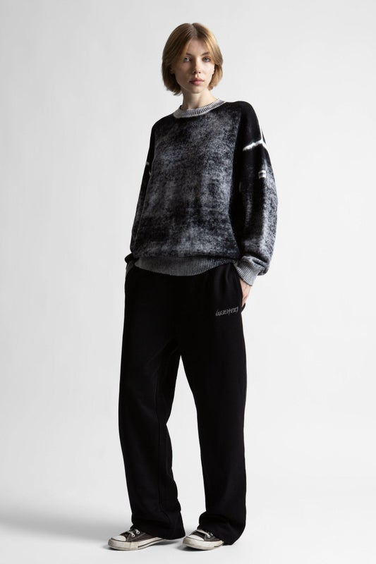 Wasted Paris Ashes Knit Sweater, black