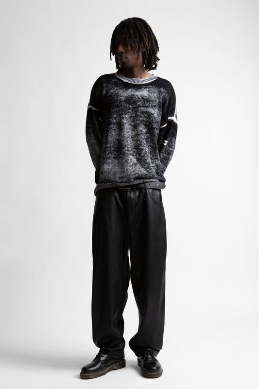 Wasted Paris Ashes Knit Sweater, black