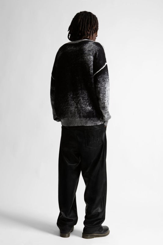 Wasted Paris Ashes Knit Sweater, black