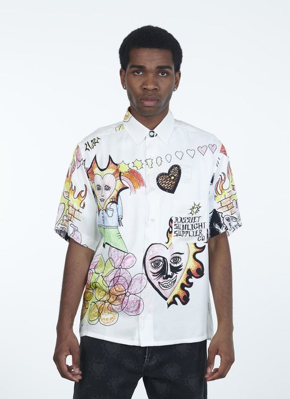 Rassvet Drawings shirt, white / multi