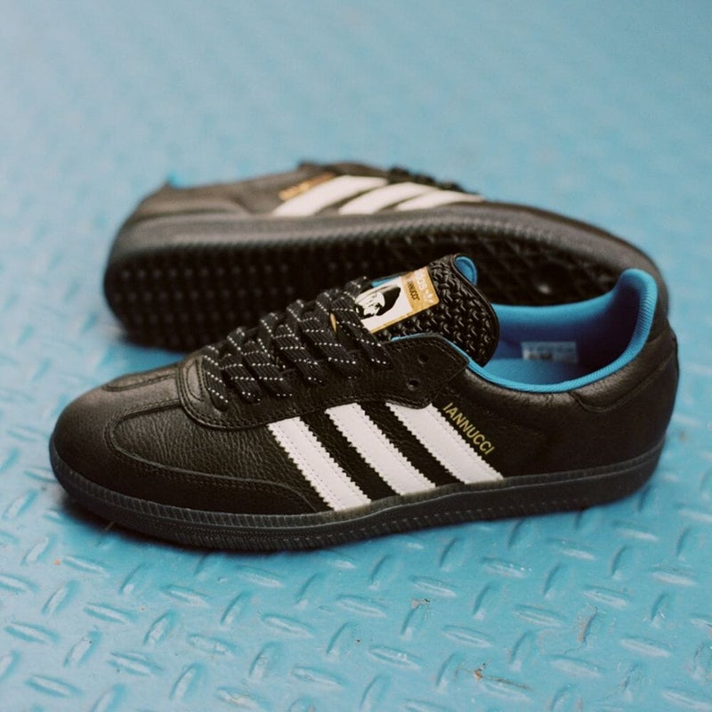 adidas 'Gino' Samba ADV RYR, black / footwear white / blue
