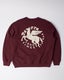 Parra Gasoline Crewneck Sweatshirt, dark burgundy