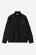 Carhartt Half Zip American Script Sweat, black.