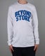 Beyond Store LS tee, ash heather / blue